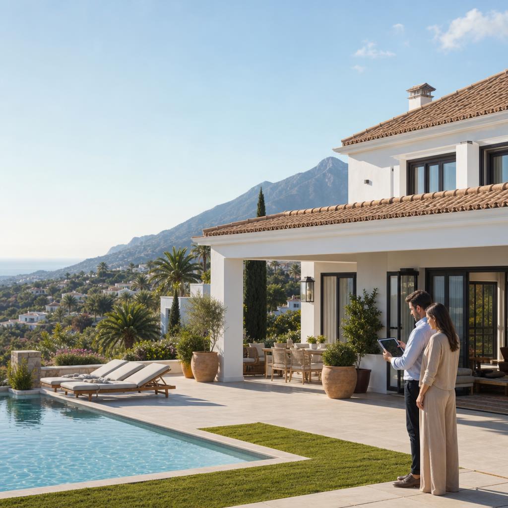 Modern villa in the Marbella hills, representing a property to explore in Spain